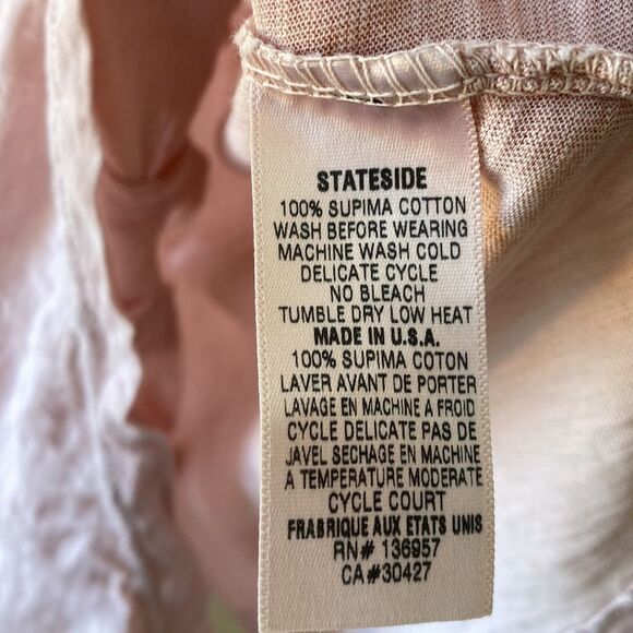 Stateside pink sleeveless T-shirt ruffles XS - Picture 5 of 6